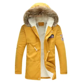 Men's winter jacket 2018 New Fashion Windproof  Warm Wool Liner Winter jacket Men Hooded Parka Men Winter Coat Men