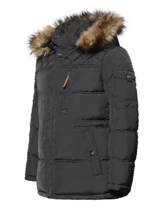 Men's Winter Warm Casual Medium-Long Parka With Detachable Hat