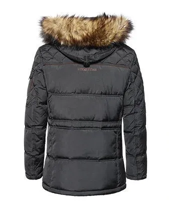 Men's Winter Warm Casual Medium-Long Parka With Detachable Hat