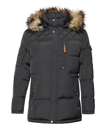 Men's Winter Warm Casual Medium-Long Parka With Detachable Hat
