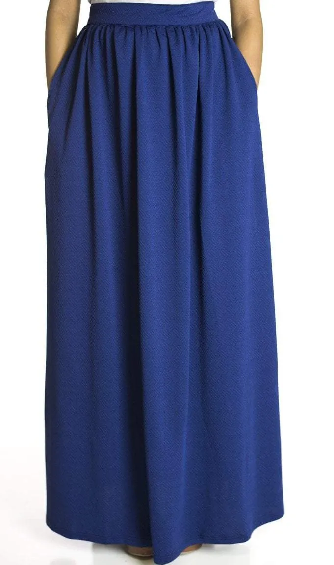 Midnight textured Maxi Skirt