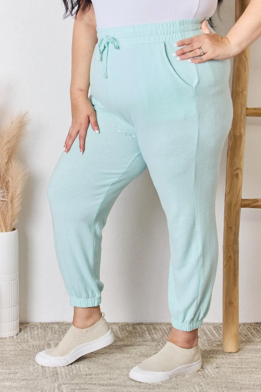 Mint Green Ultra Soft Plus Size Womens Joggers