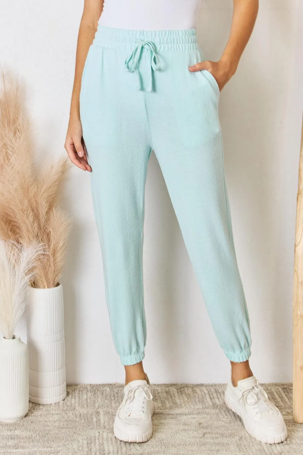 Mint Green Ultra Soft Plus Size Womens Joggers