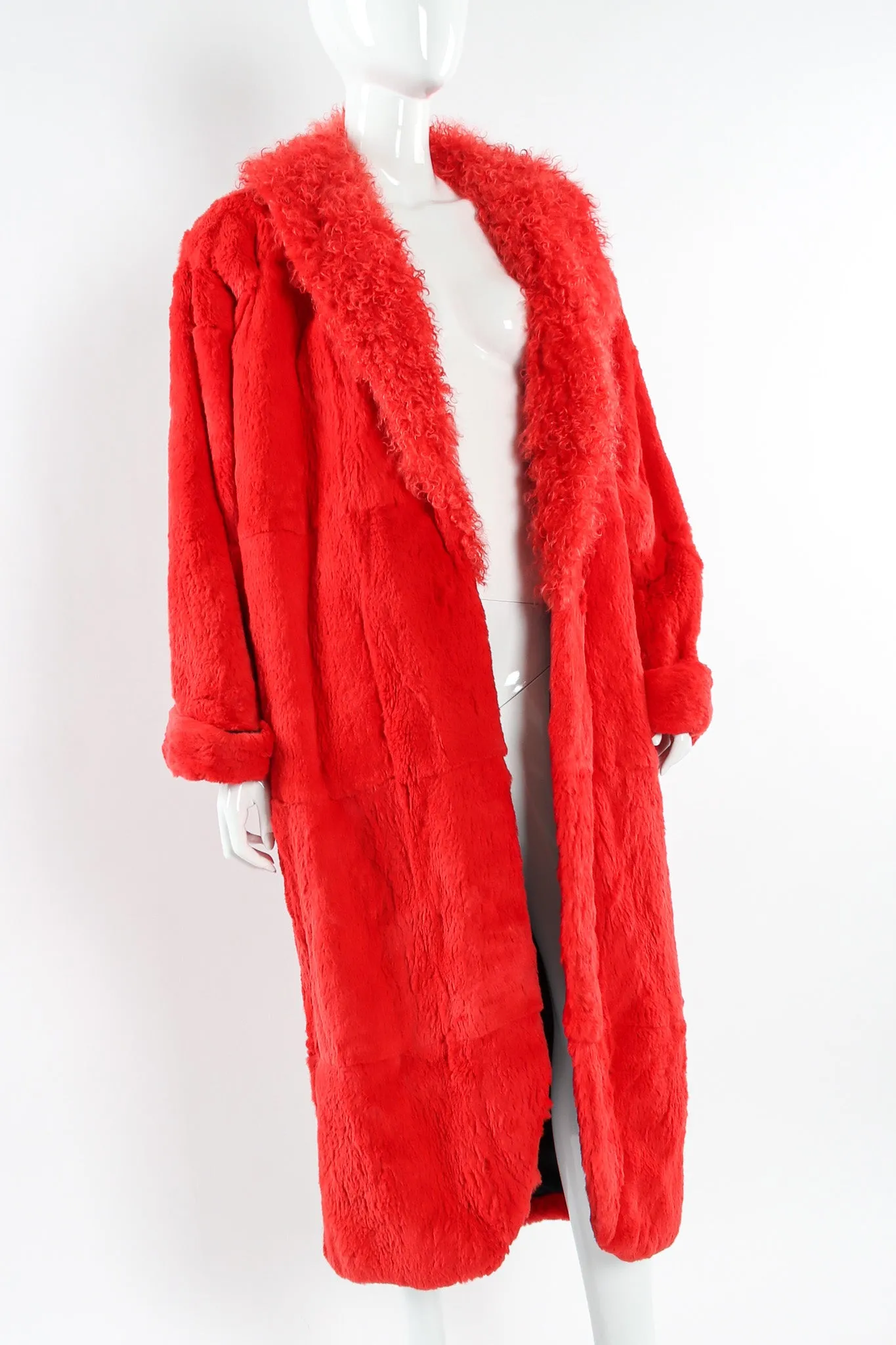Mongolian Fur Panel Coat