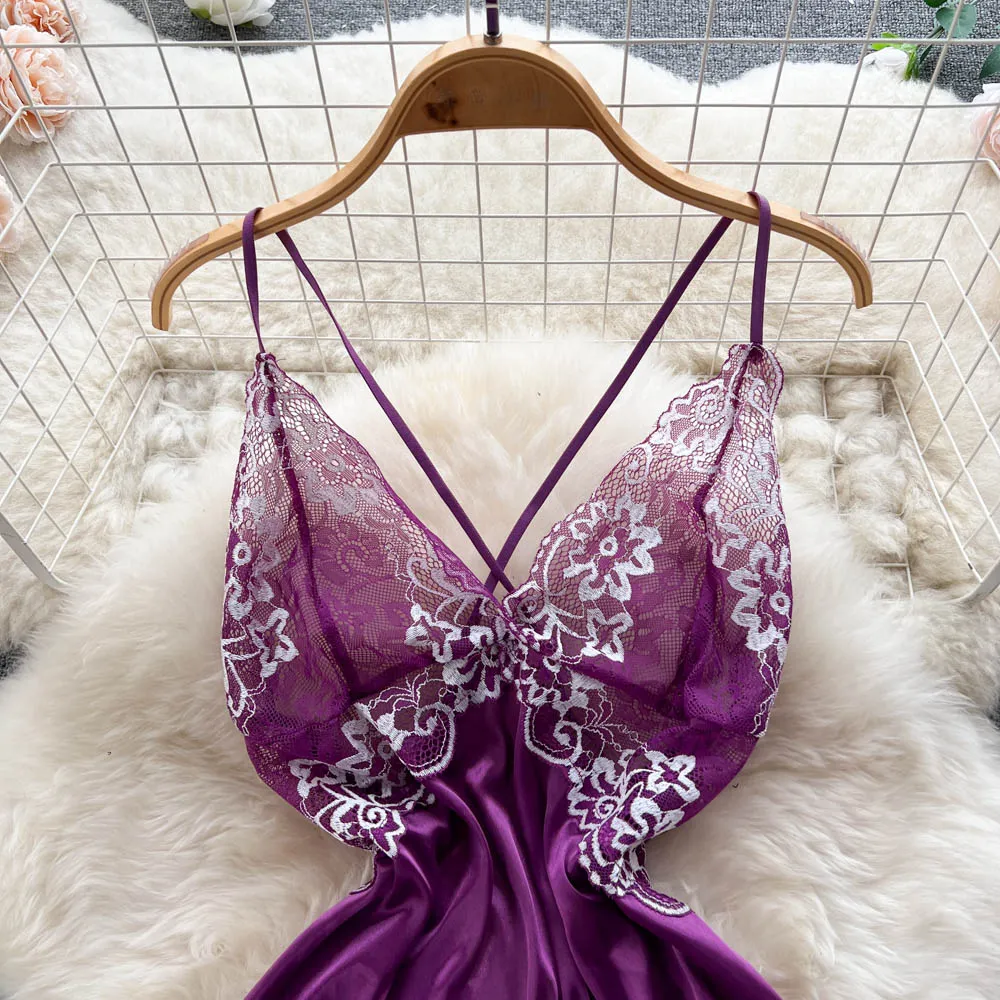 Niche Hollowed Crochet Slip Dress