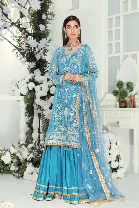 Pakistani Designer Chiffon Dress Gharara Shirt #J6119