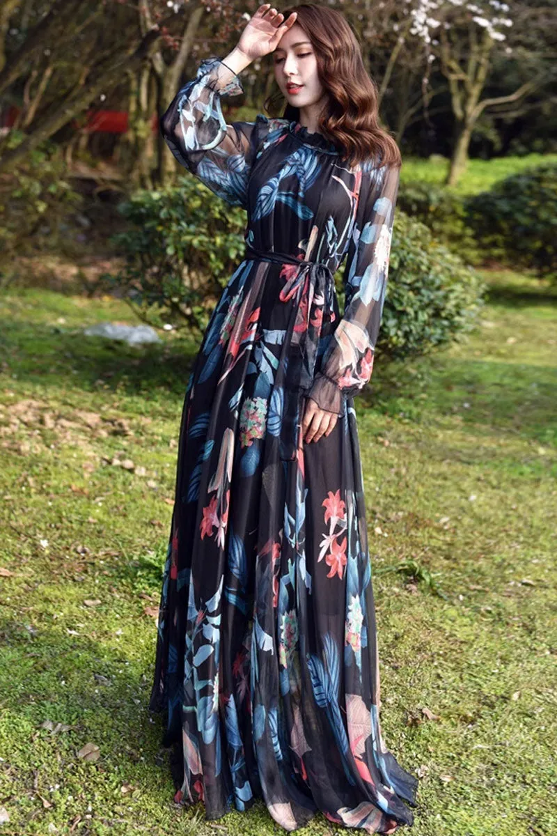 Plus size prom summer chiffon dress 4462
