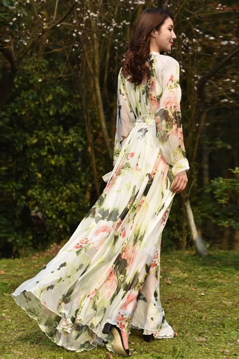 Plus size prom summer chiffon dress 4462