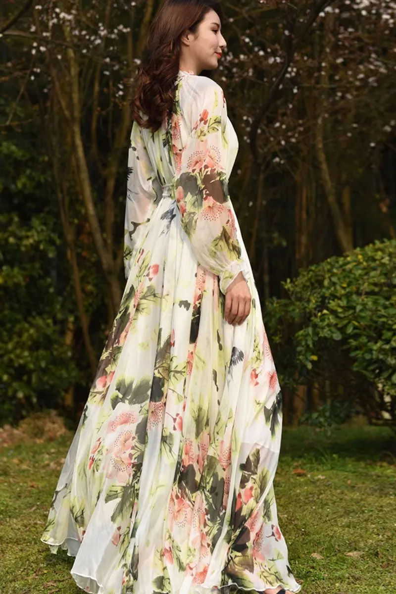 Plus size prom summer chiffon dress 4462
