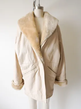 Plush Slopeside Leather Coat