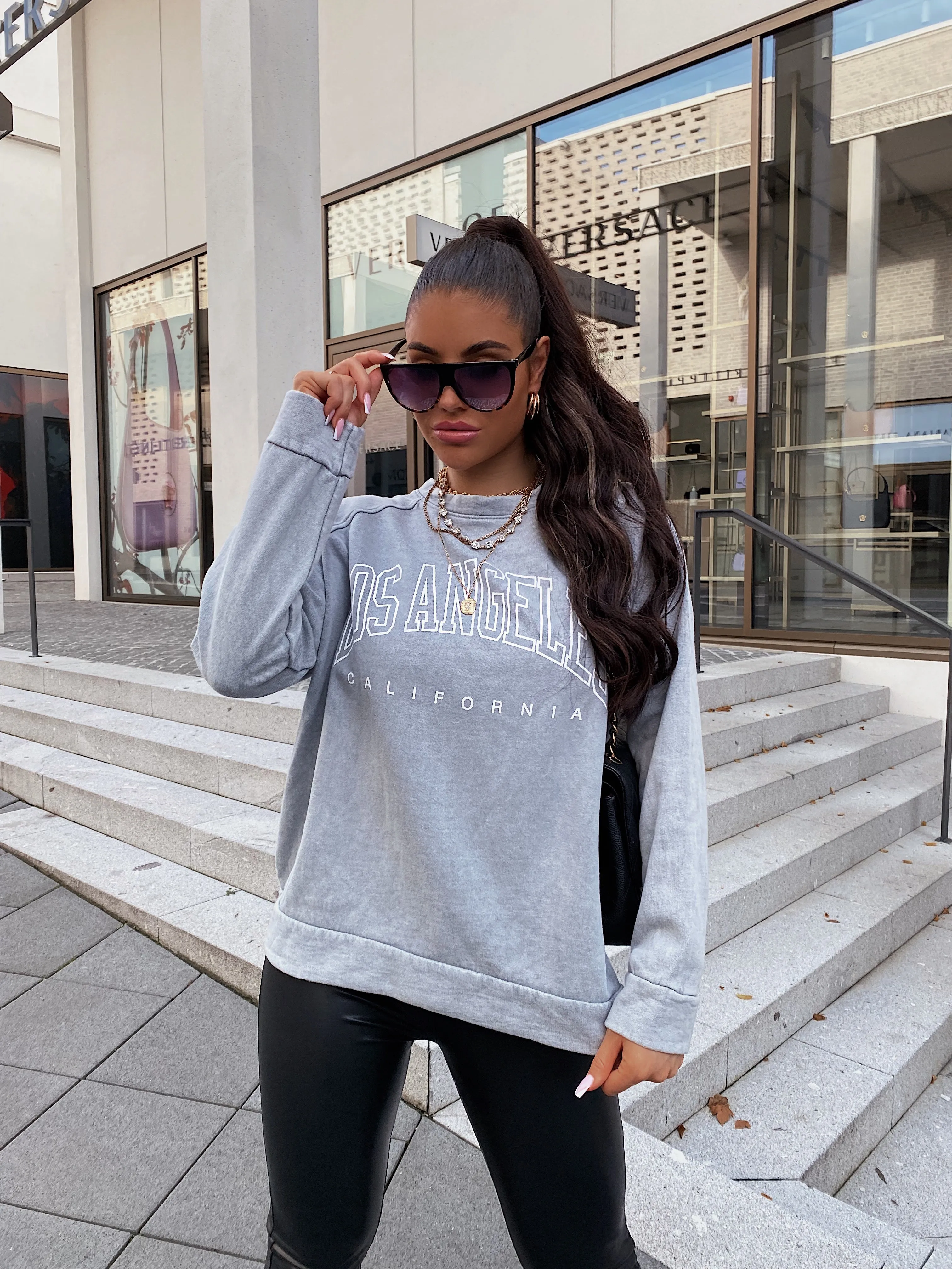Pullover Los Angeles Grau