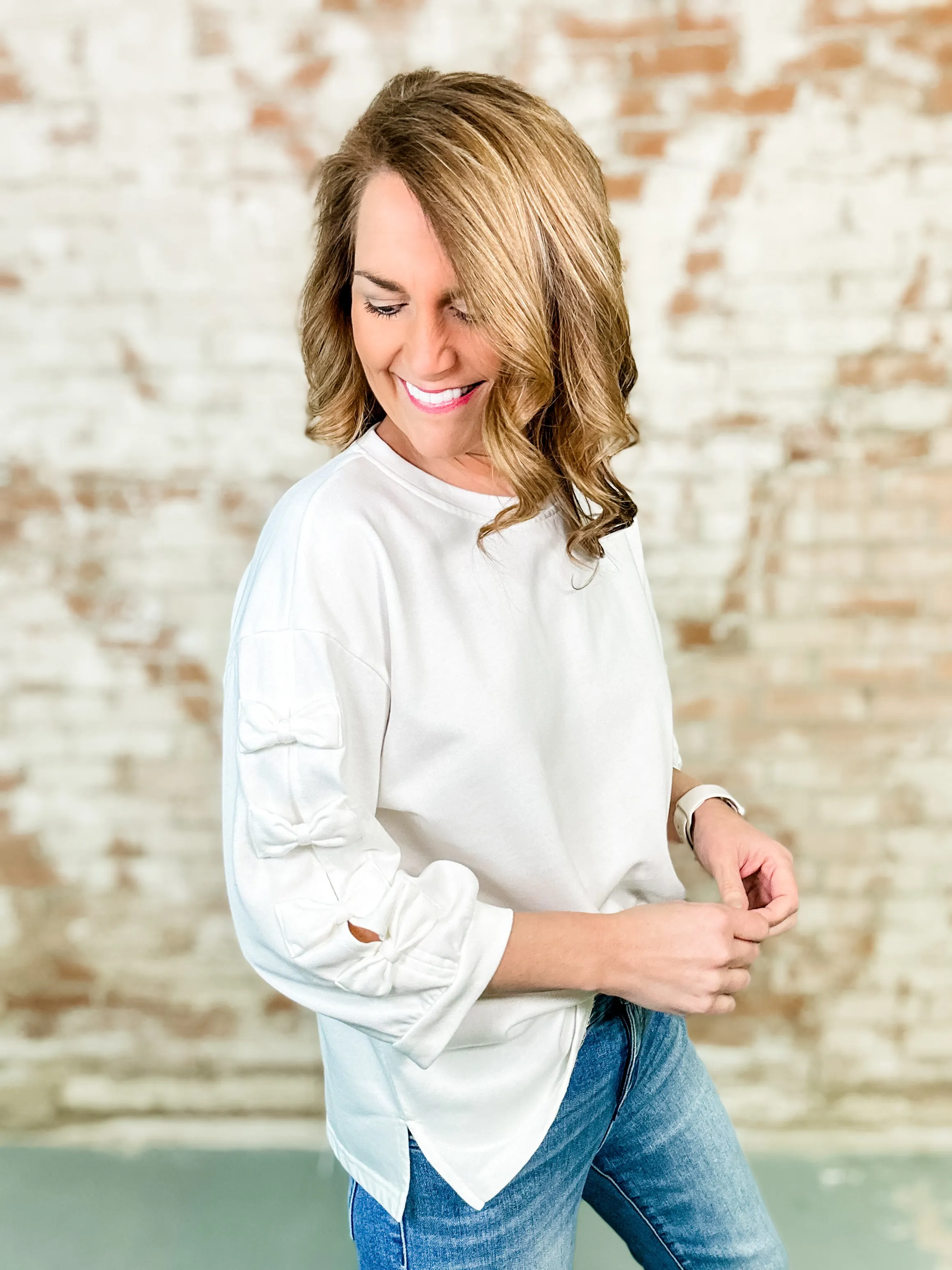 Reagan Bow Sleeve Top