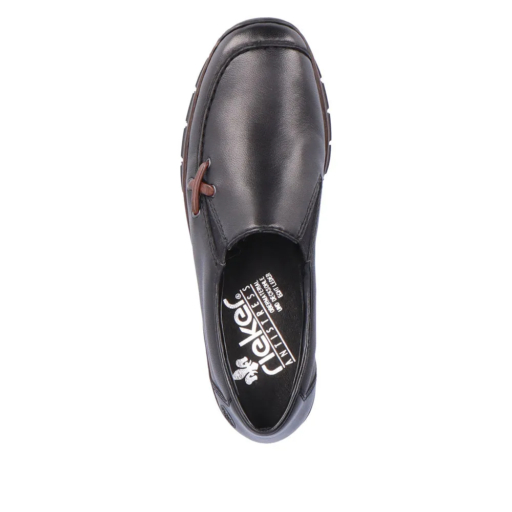 Rieker Ladies Low Wedge Slip On Shoe