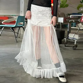 Sheer Elegance: Mesh Sexy Slimming Maxi Skirt