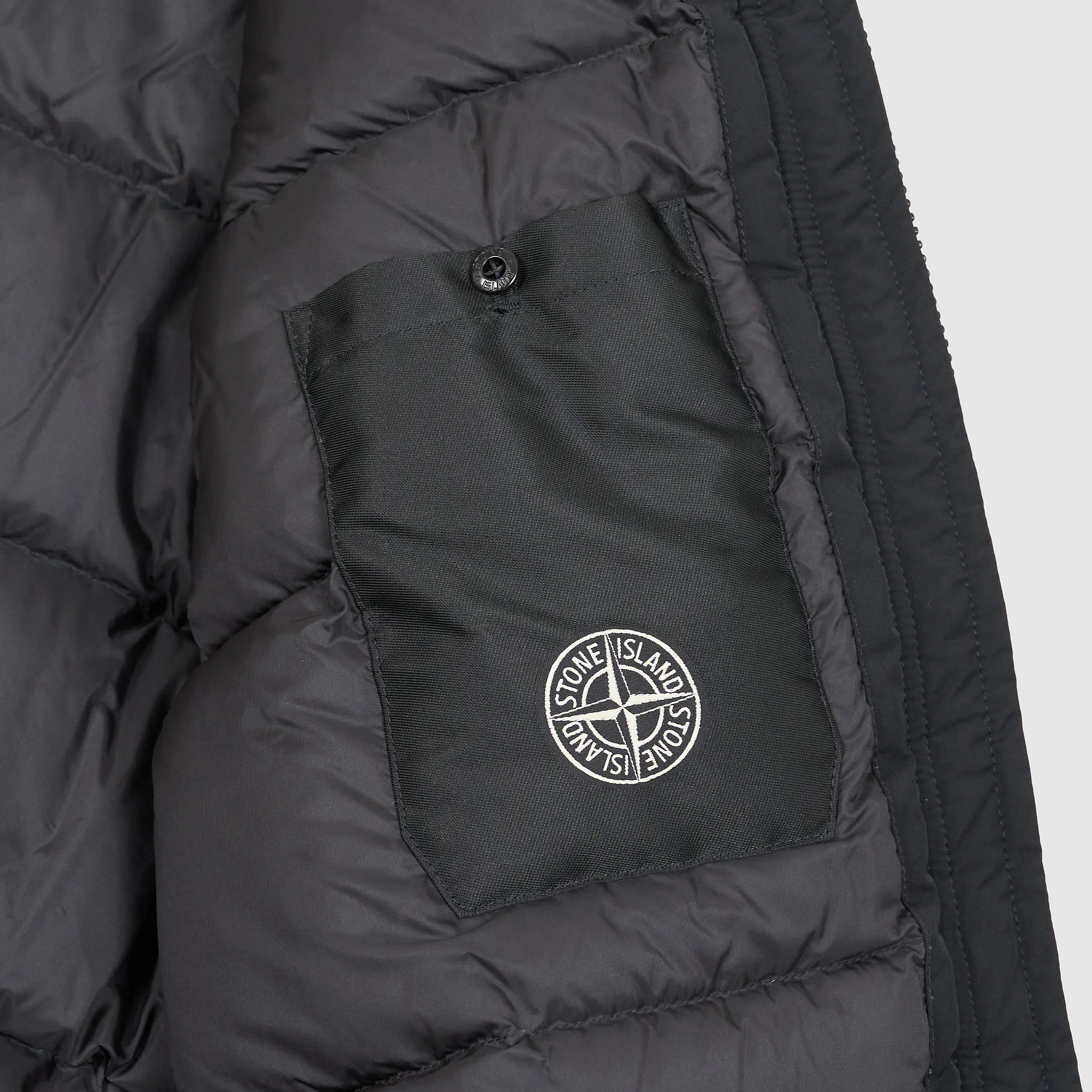 Stone Island Hooded Micro Twill Down Jacket