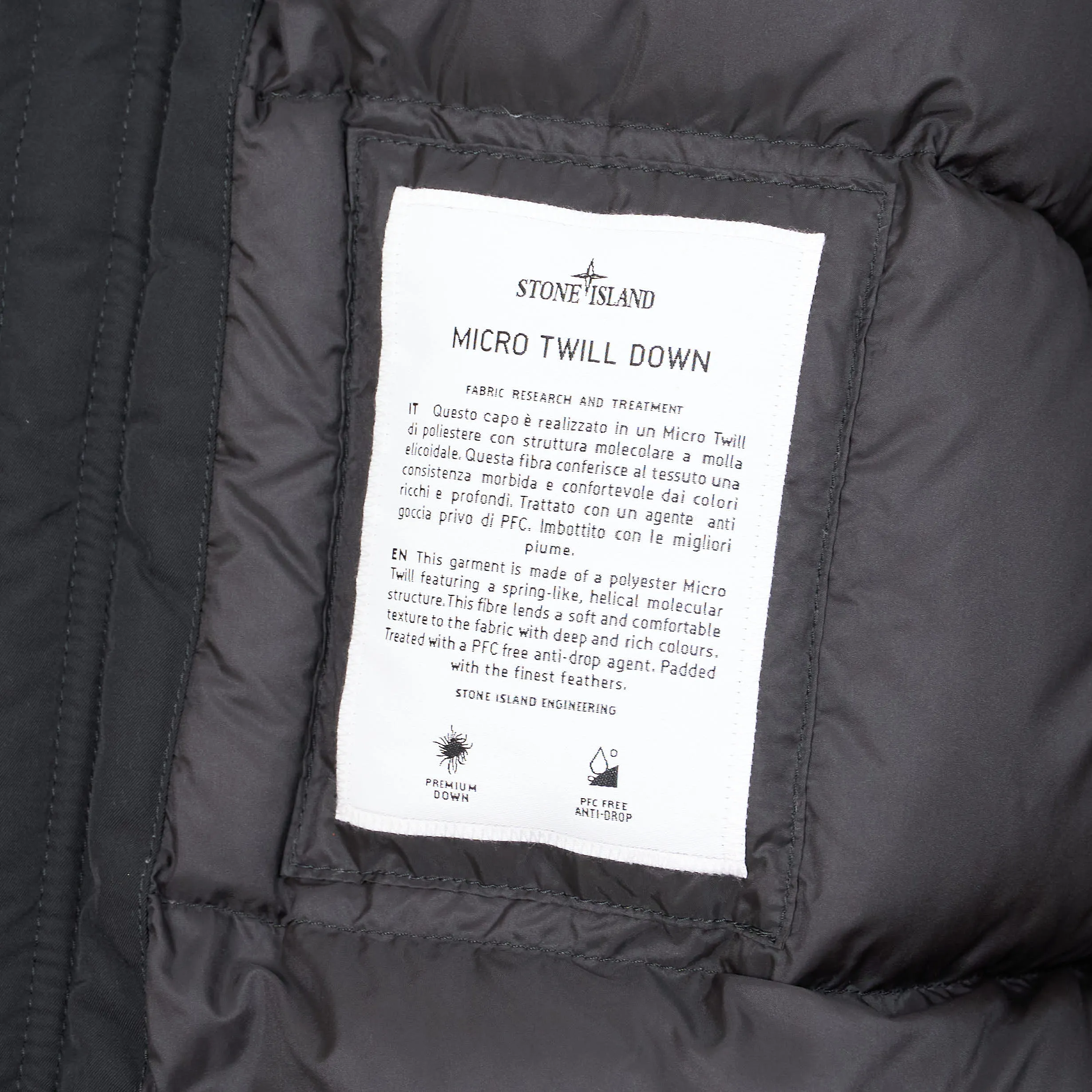 Stone Island Hooded Micro Twill Down Jacket
