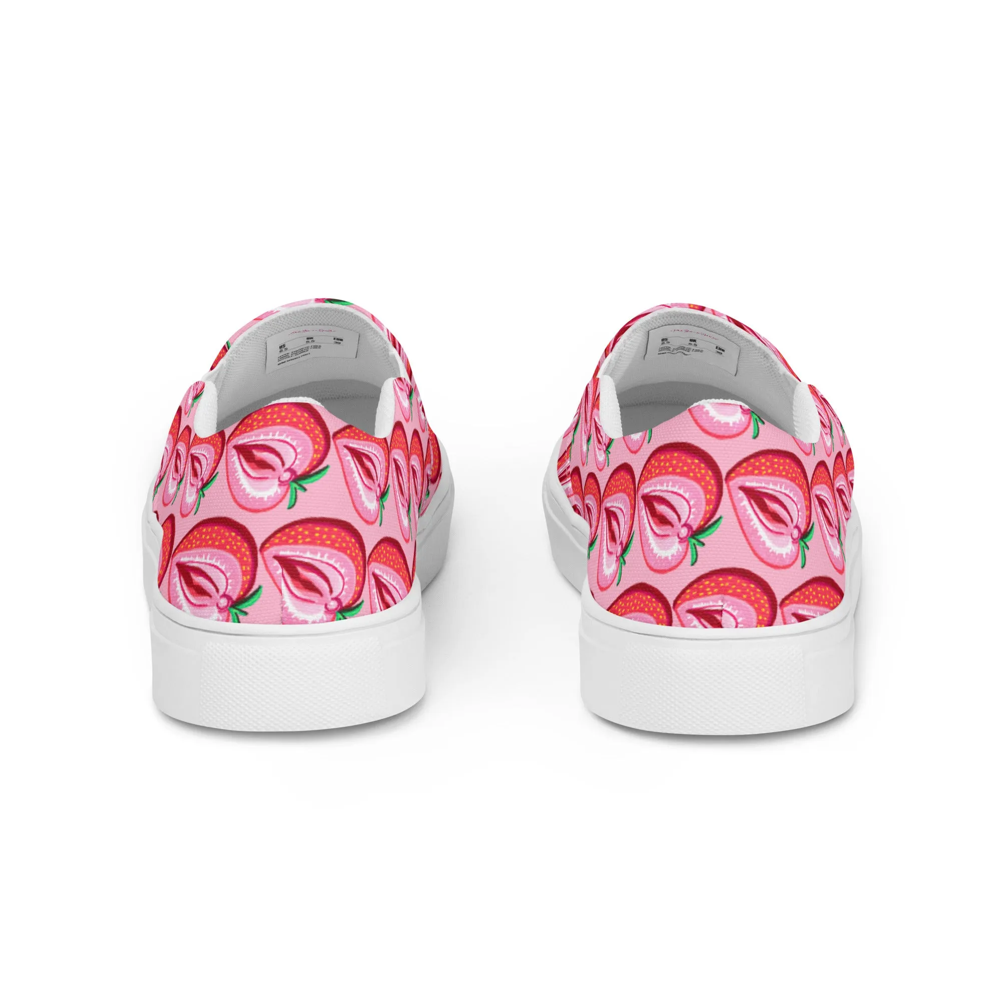 Strawberry Vulva, Women's Slip-on Sneakers