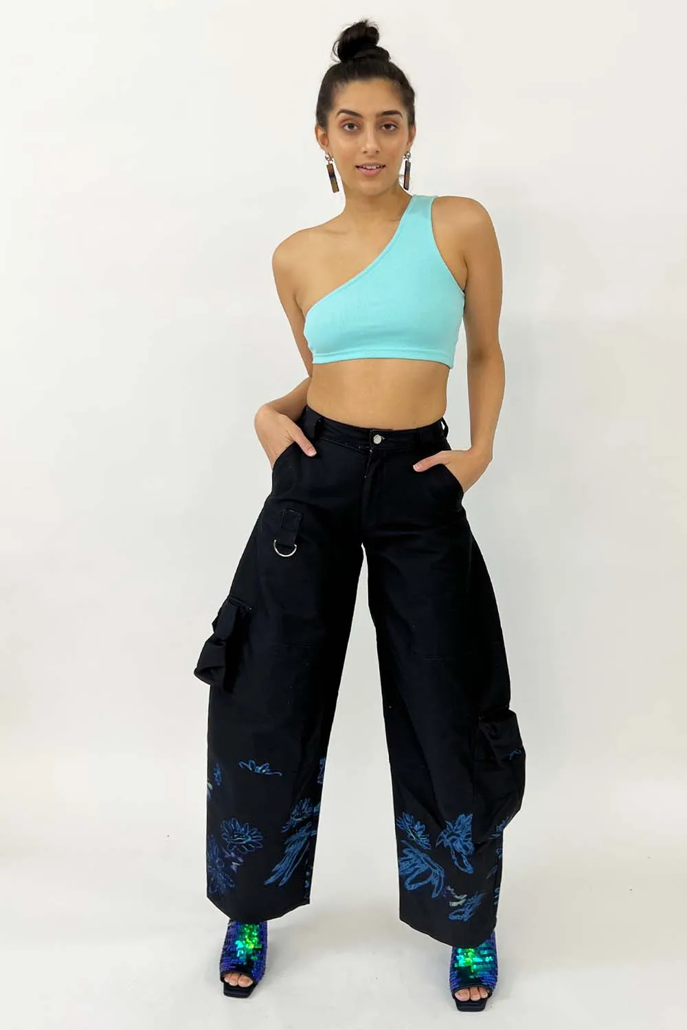 Summi Summi - Gemini Crop Top: Sky Blue
