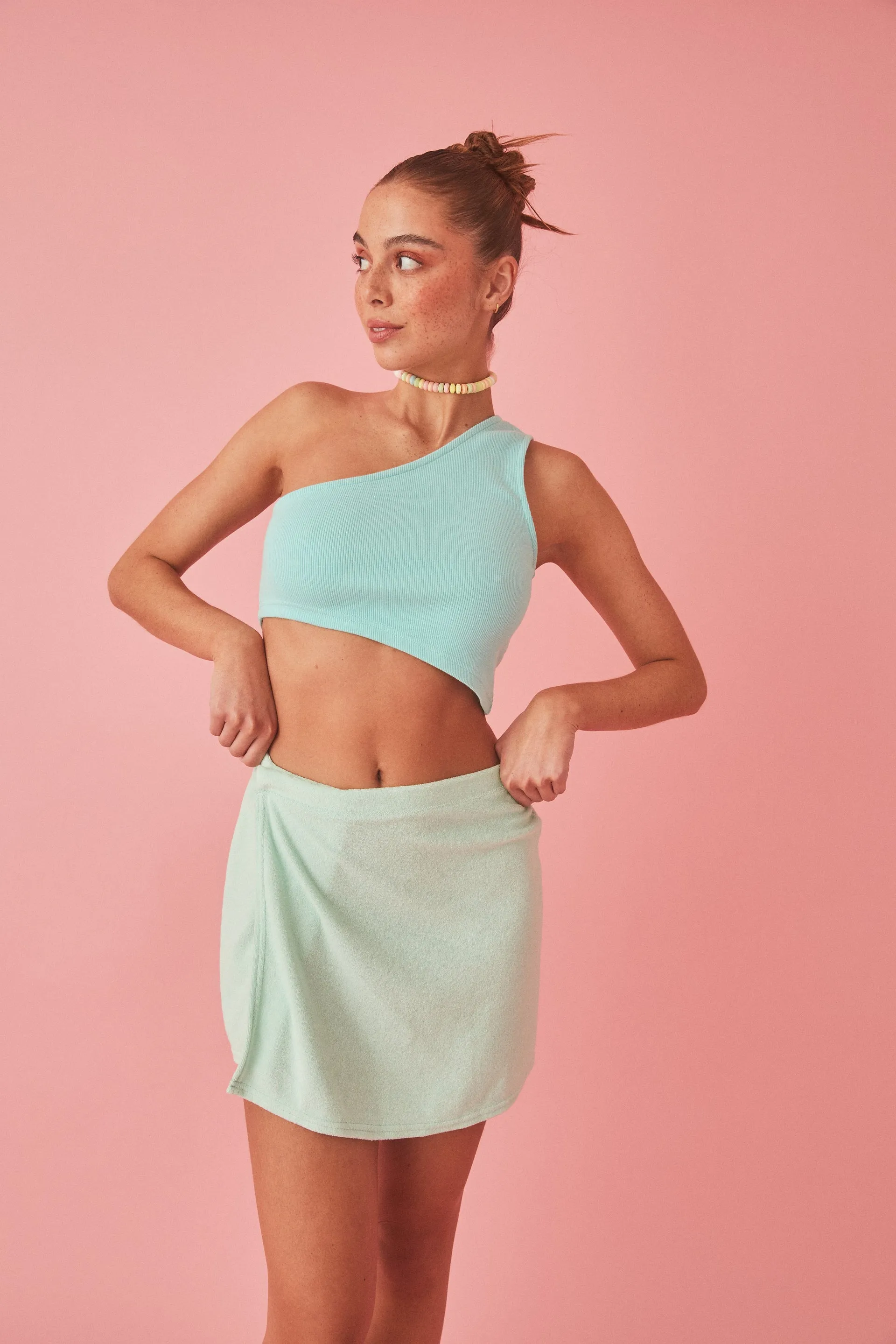 Summi Summi - Gemini Crop Top: Sky Blue