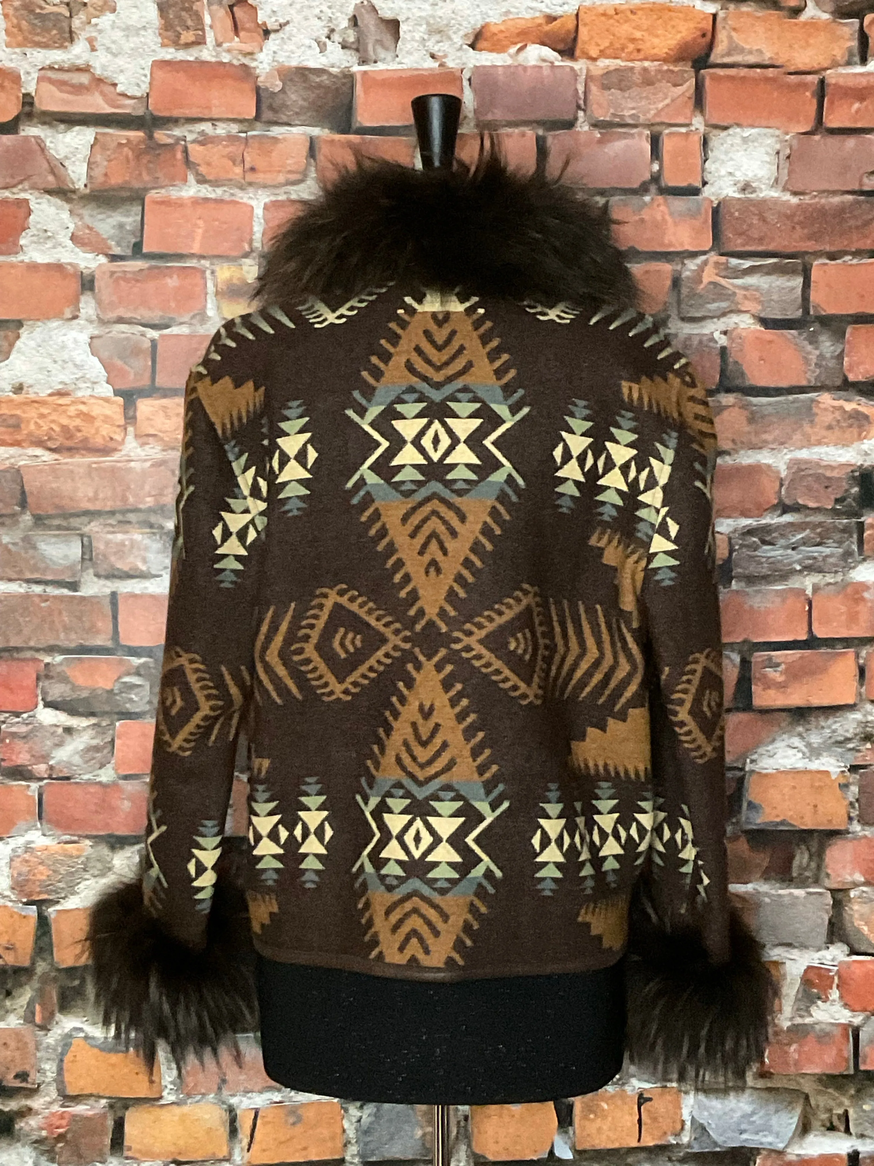 The Coffee House Coat with Raccoon Trim