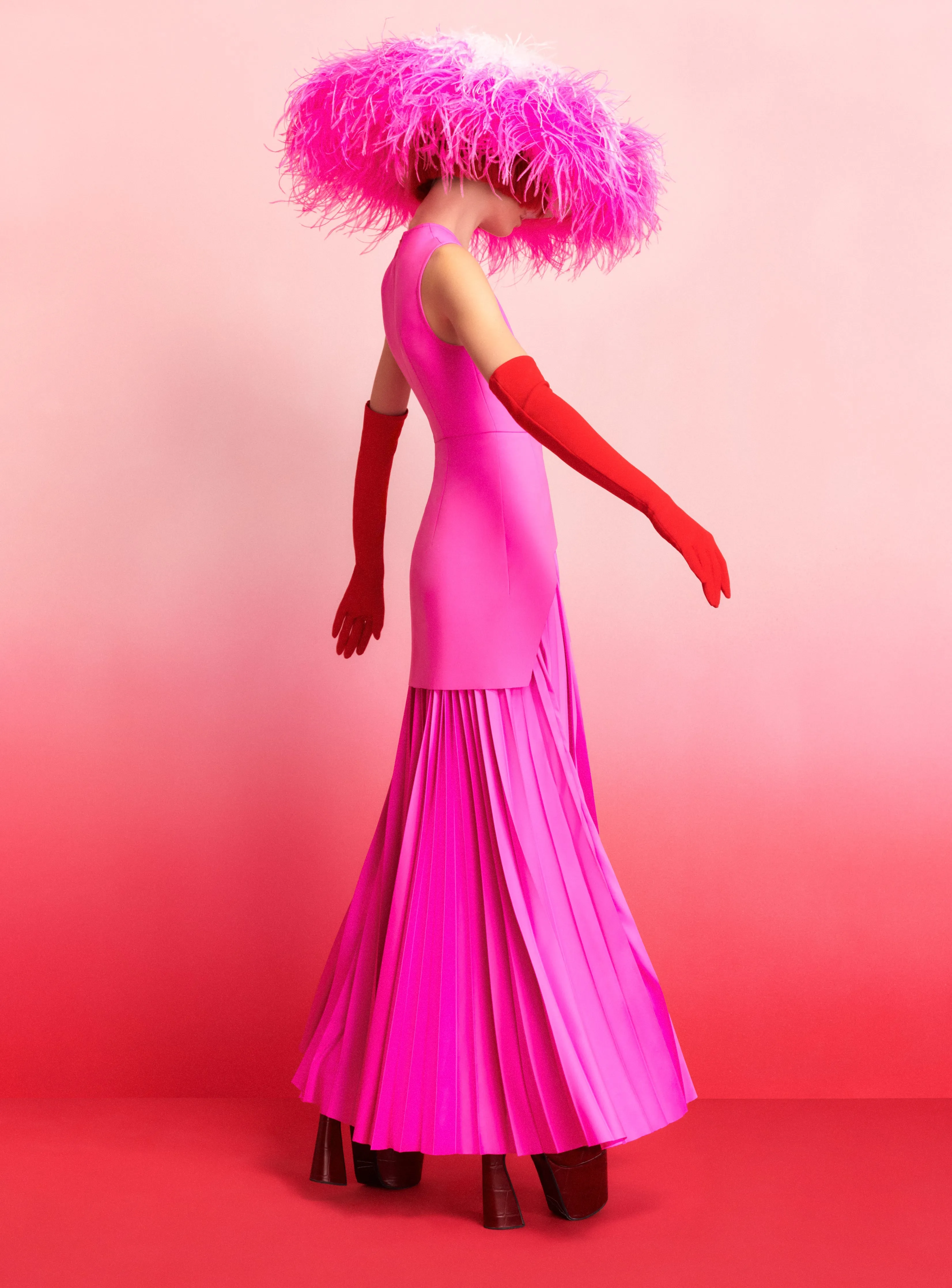 The Sofija Maxi Dress in Fuchsia