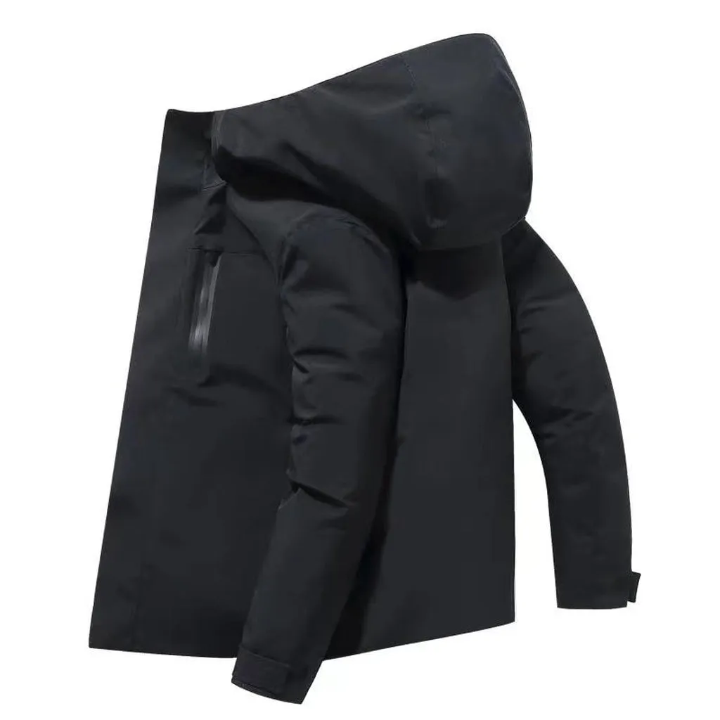 Top Quality White Duck Down Jacket Men Thick Winter 2021 NEW Hat Detached Warm Parka Waterproof Windproof -30 Degrees 3069