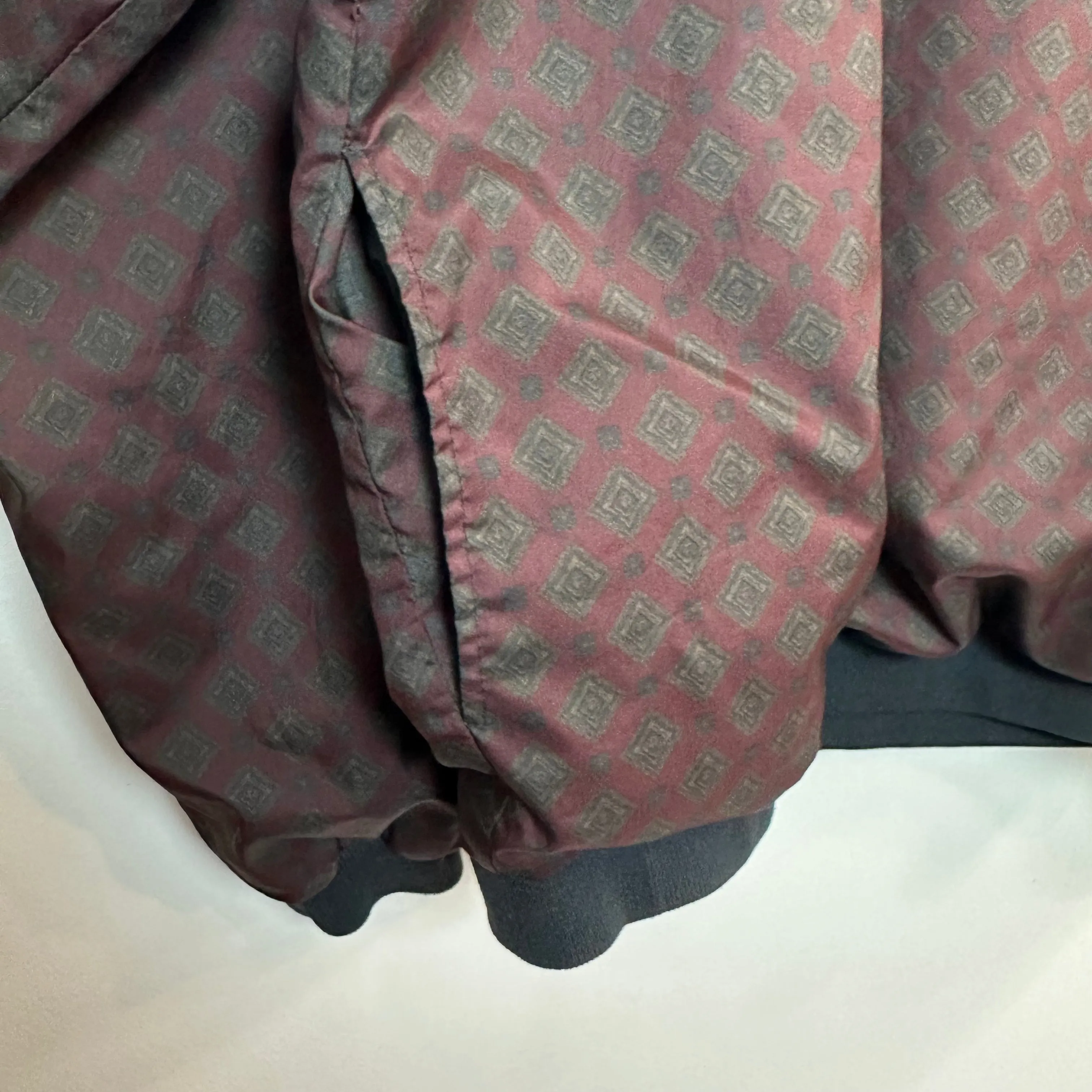 Vintage 90s Forrester's Pullover Windbreaker Golf Maroon Printed Large