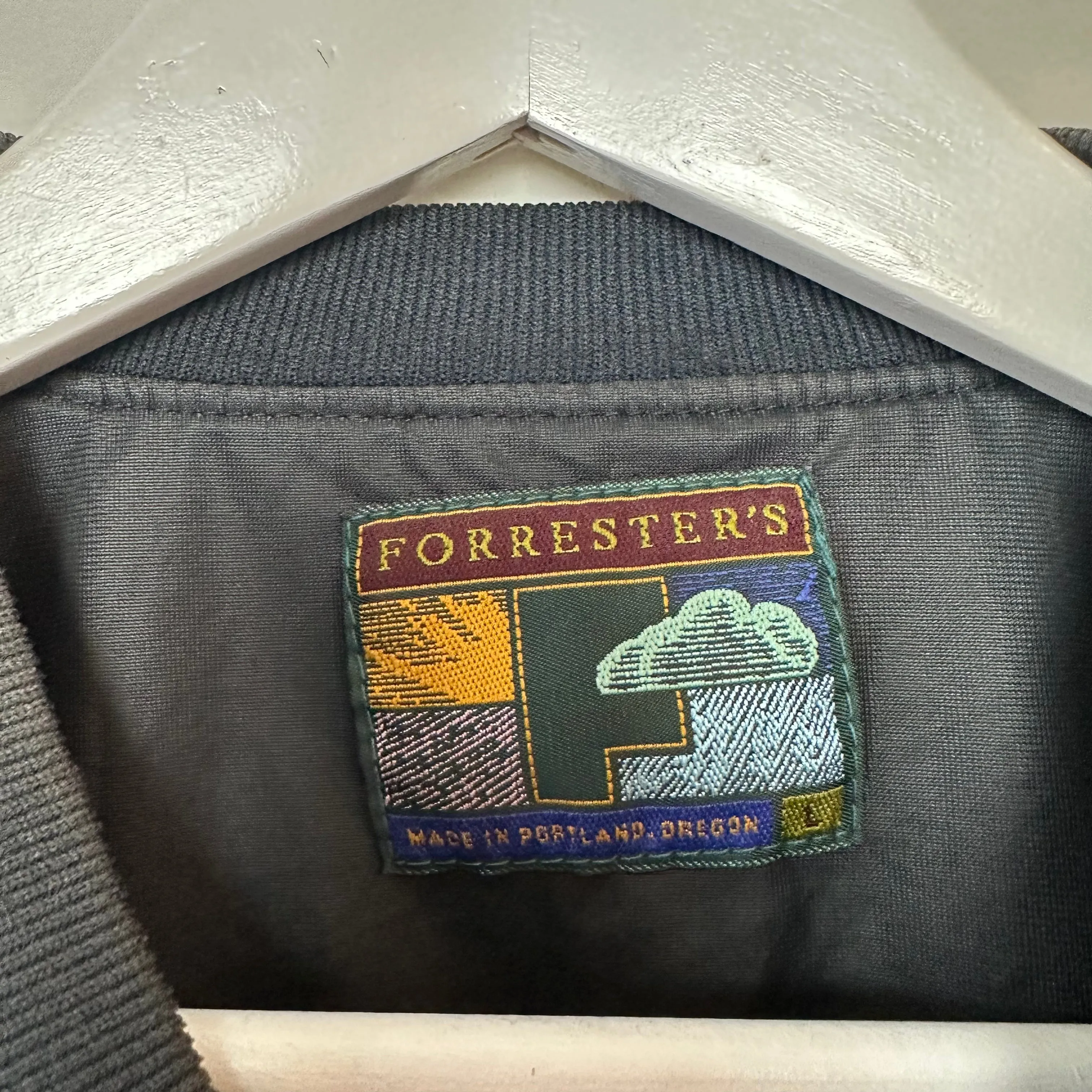 Vintage 90s Forrester's Pullover Windbreaker Golf Maroon Printed Large