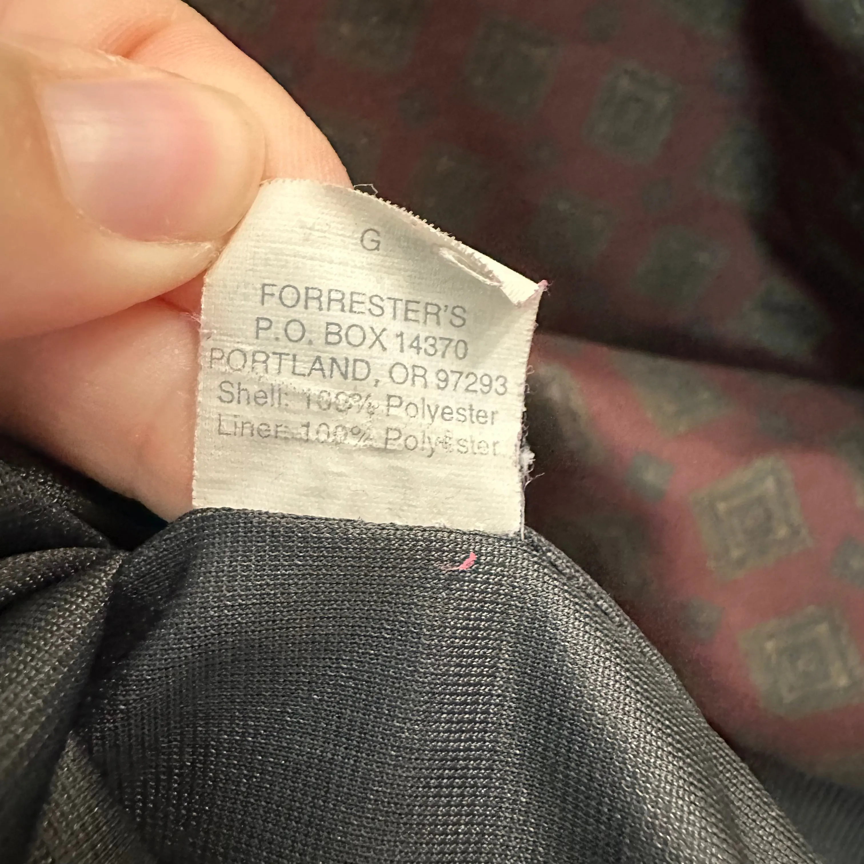 Vintage 90s Forrester's Pullover Windbreaker Golf Maroon Printed Large
