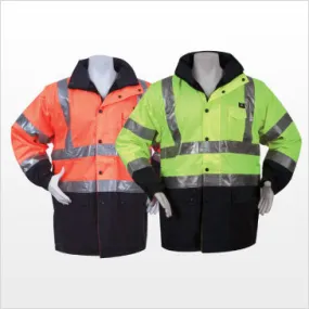 Waterproof Thermal Parka - Multi-purpose Foul Weather Gear Lime Color Size 5X-large