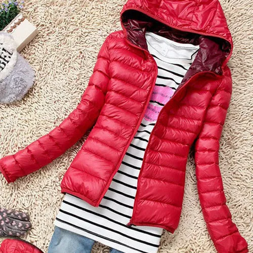 Women Basic Jacket Coat Female Slim Hooded Brand Cotton Coats