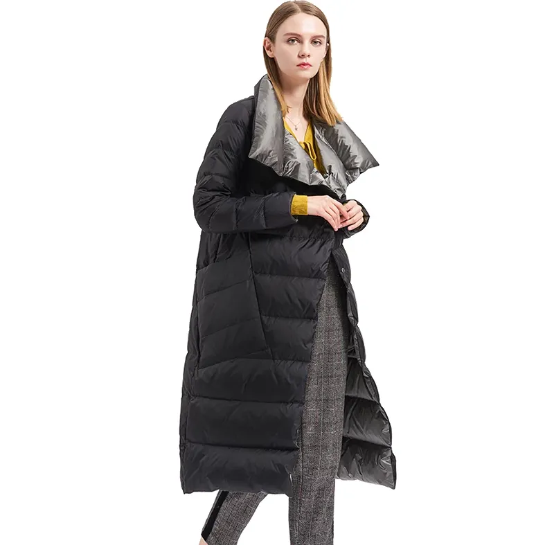 Women's Double Sided Warm Long Parka