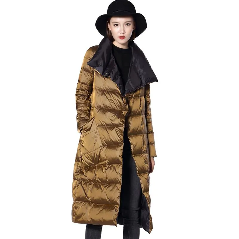 Women's Double Sided Warm Long Parka