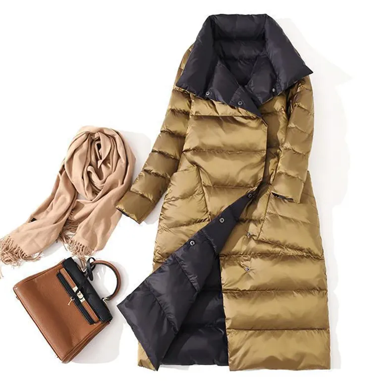 Women's Double Sided Warm Long Parka