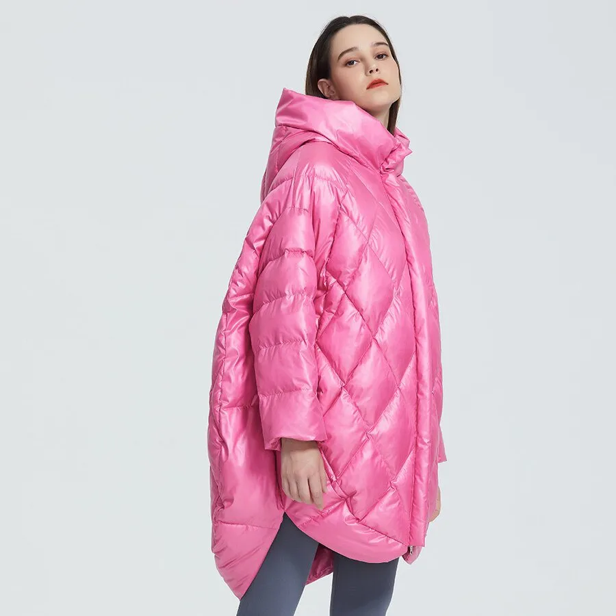 Women's Winter Casual Polyester Loose Parka