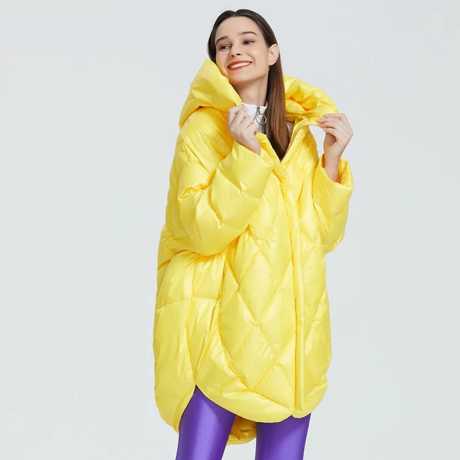 Women's Winter Casual Polyester Loose Parka
