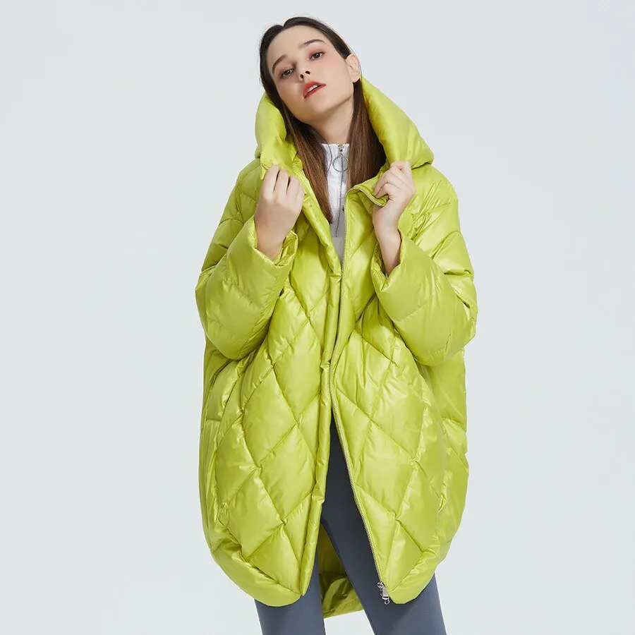 Women's Winter Casual Polyester Loose Parka