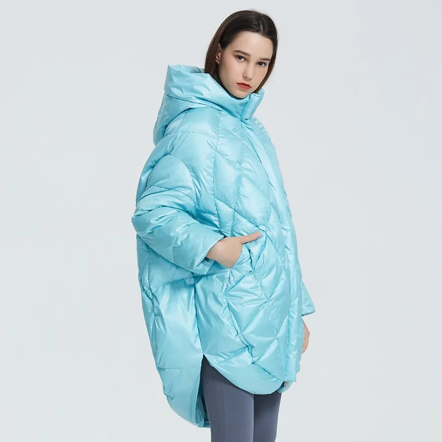 Women's Winter Casual Polyester Loose Parka