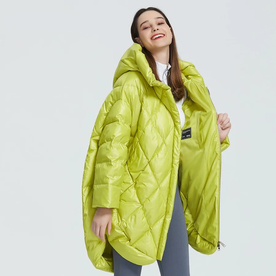 Women's Winter Casual Polyester Loose Parka