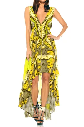 Yellow High Low Gowns